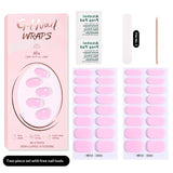 Semi-Cured Gel Nail Strips Pure Solid Glitter Glossy Design (MOQ=3)