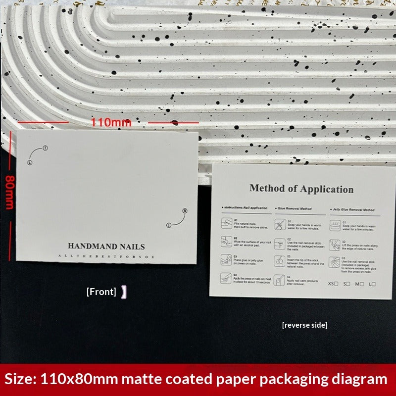 Horizontal Textured Press On Nail Display Cards (MOQ=50)