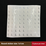 Press-On Nails Instruction Card  transparent pvc self-adhesive waterproof clothing size sticker round label