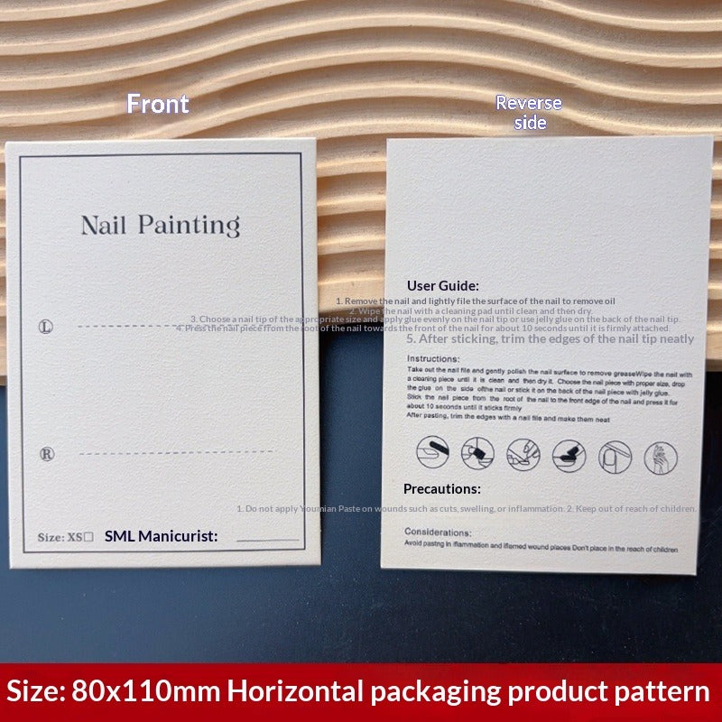Custom Printed Display Cards for Press On Nail Packaging (MOQ=50)