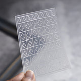 Clear Embossed Nail Stickers – Multi-Pattern Outline Set