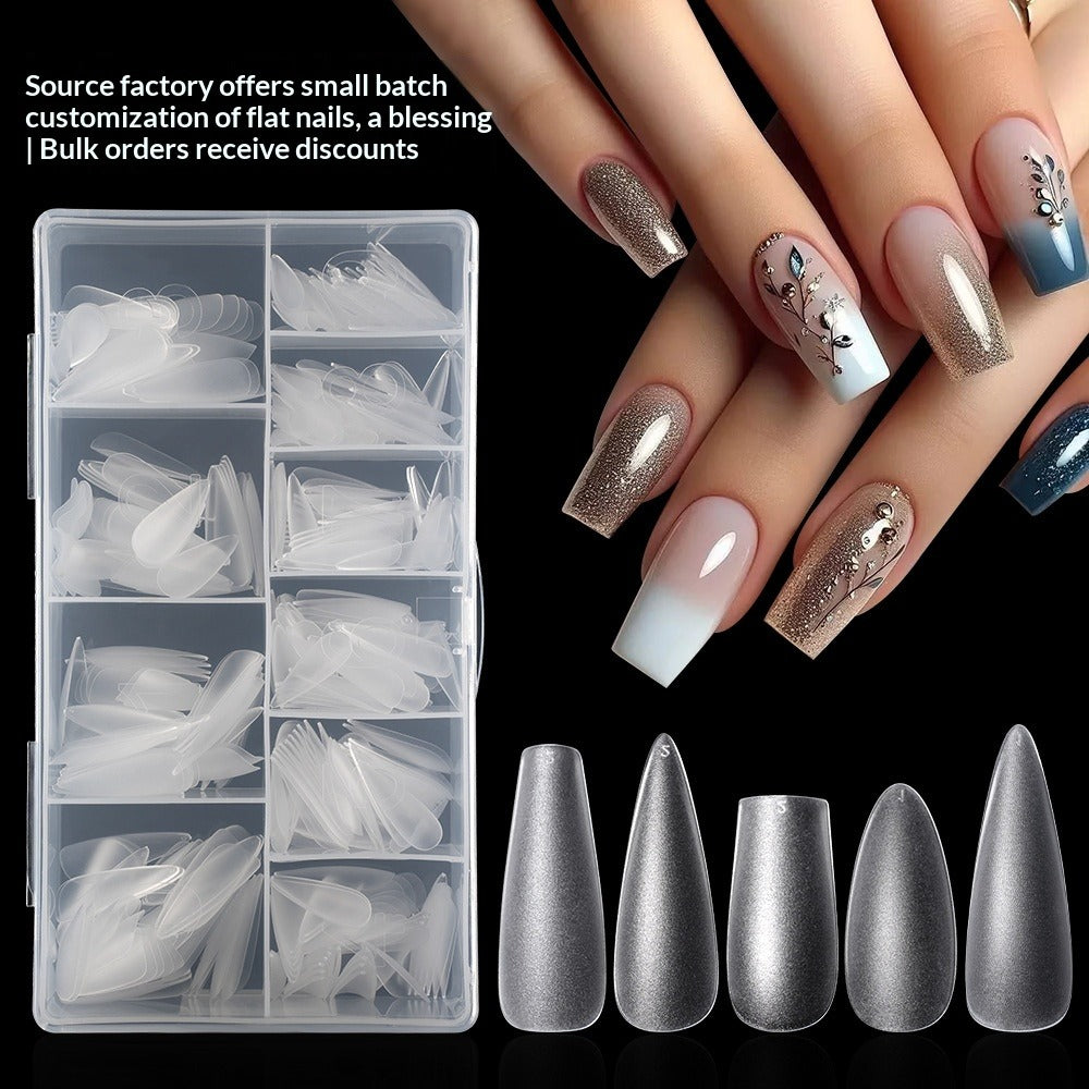365nails 扁平甲救星｜霧面免銼 尖形與棺材形甲片，適合扁平指甲