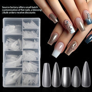 365nails 扁平甲救星｜霧面免銼 尖形與棺材形甲片，適合扁平指甲