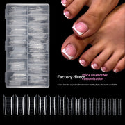 365nails: "Classic French Toe Extensions" – Short Square Toenail Tips