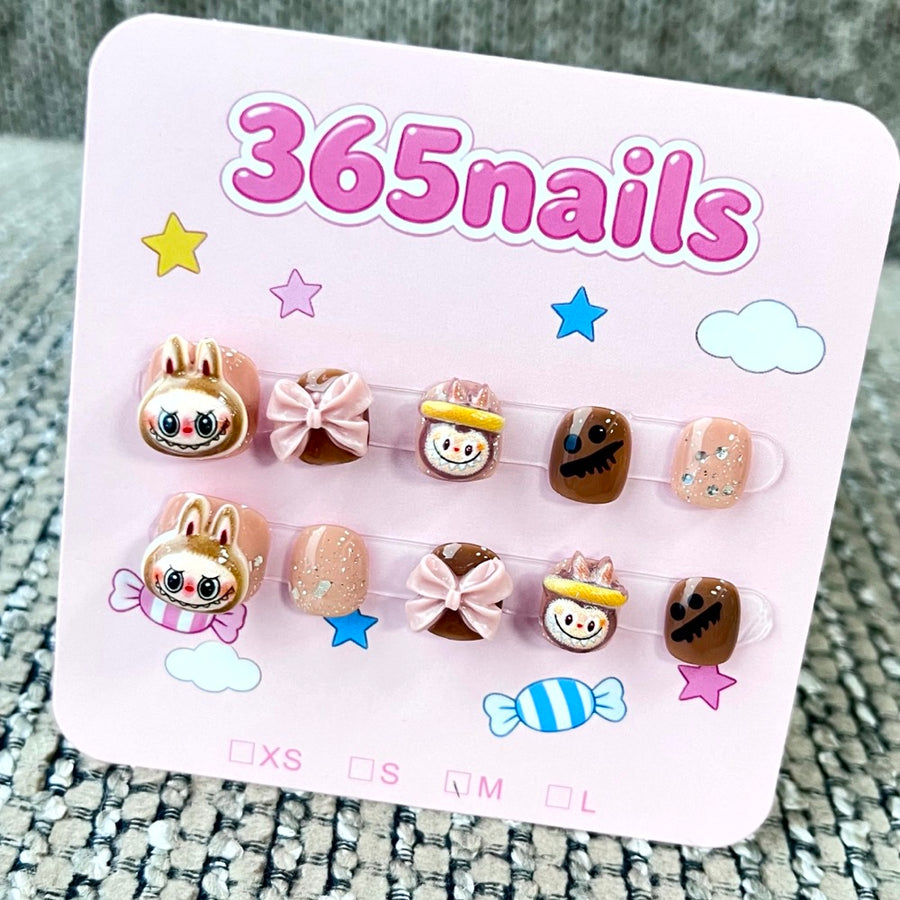 365nails: 코코아 토끼의 꿈 — 3D 캐릭터 수제 숏 네일