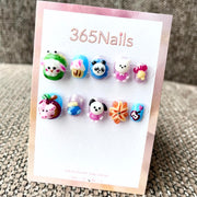 365nails: "Sweet Treats" – 3D Cartoon Character Short Square Nails