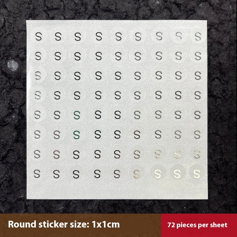 Press-On Nails Instruction Card  transparent pvc self-adhesive waterproof clothing size sticker round label