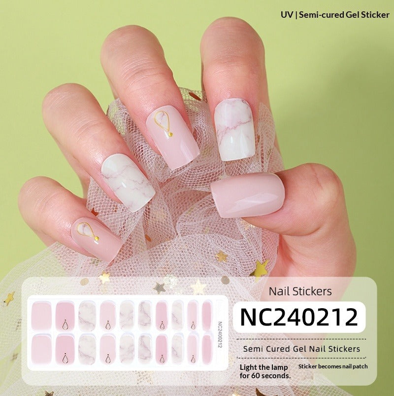 Semi-Cured Gel Nail Strips Laser Foil Ultra-Sparkle Shimmer Glossy Set (MOQ=3)