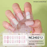 Semi-Cured Gel Nail Strips Laser Foil Ultra-Sparkle Shimmer Glossy Set (MOQ=3)