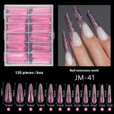 Nail Tips Crystal Nail Mold French Nail Art with Scale No Paper Holder Rapid Phototherapy 120 Pieces Extension Nail Pieces Wholesale Nail Film