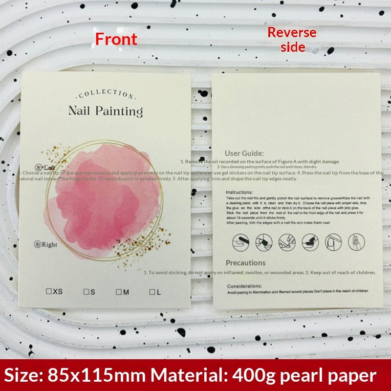 Custom Printed Display Cards for Press On Nail Packaging (MOQ=50)