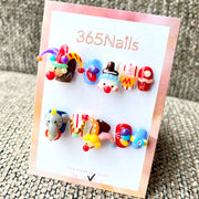 365nails: "Circo Grandioso" – Unhas Curtas Artesanais 3D de Palhaço e Animais