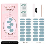 Semi-Cured Gel Nail Strips Pure Solid Glitter Glossy Design (MOQ=3)