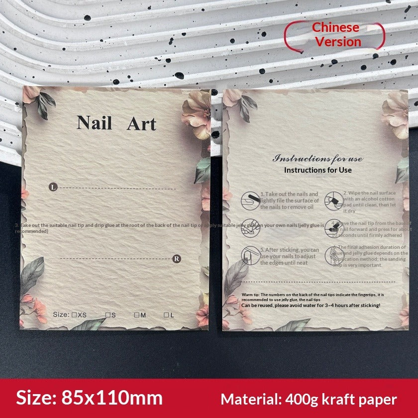 Custom Printed Display Cards for Press On Nail Packaging (MOQ=50)
