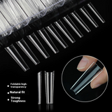 Nail Tips extended denim nail piece 500 pieces Boxed XXL French fake nail patch Transparent flat head non-marking nail piece