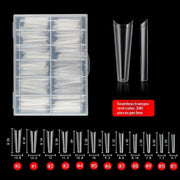Seamless Collection: "240 Clear Tapered" – Seamless Clear Nail Tips (240pcs Box)