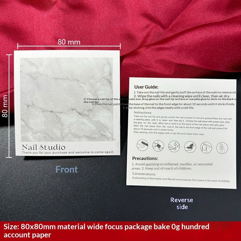 Classic White Display Cards for Press On Nail Sets (MOQ=50)