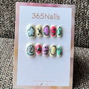 Pastel Squoval 3D Charm Press-On Nails