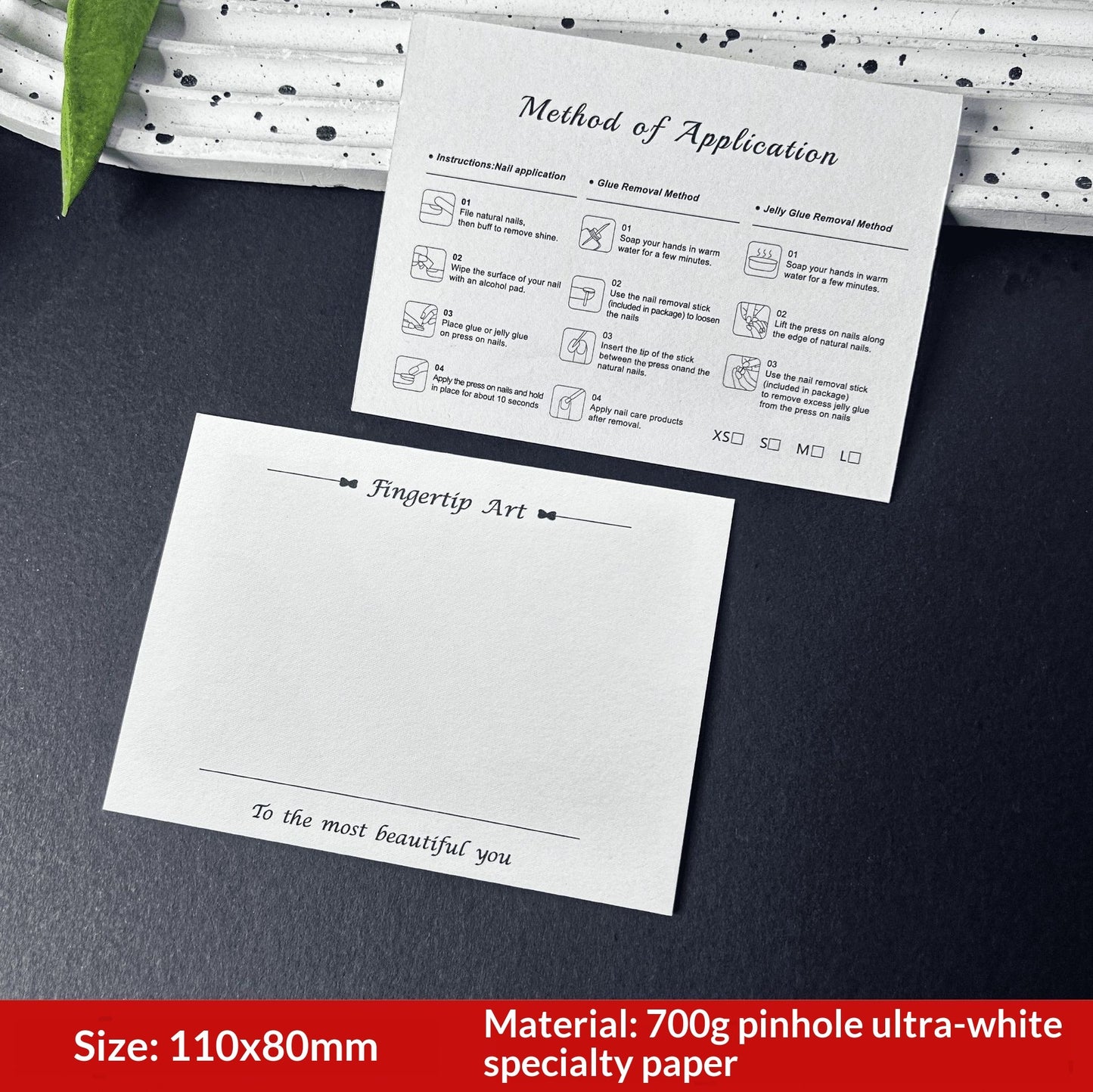 Premium Nail Display Cards with Artistic Gradient Background (MOQ=50)