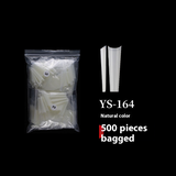 Nail Tips nail lengthening,  super long flat head fake nails half sticker denim nail trapezoidal press on nails wholesale