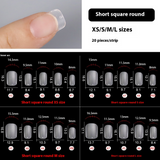 Nail Tips Sub-code nail pads, 100 pcs for press on nails pads, standard size wear-free full half stickers, matte trapezoidal square false nail pads