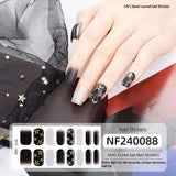 Semi-Cured Gel Nail Strips 3D Foil Glitter Glossy Design (MOQ=3)