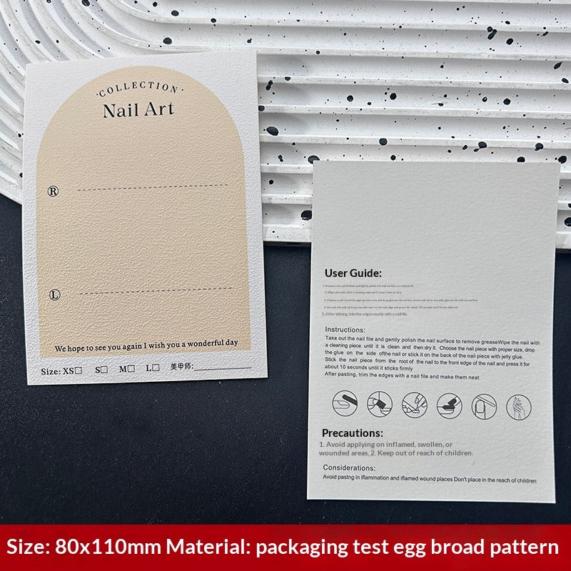 Custom Printed Display Cards for Press On Nail Packaging (MOQ=50)