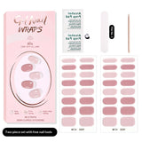 Semi-Cured Gel Nail Strips Pure Solid Glitter Glossy Design (MOQ=3)