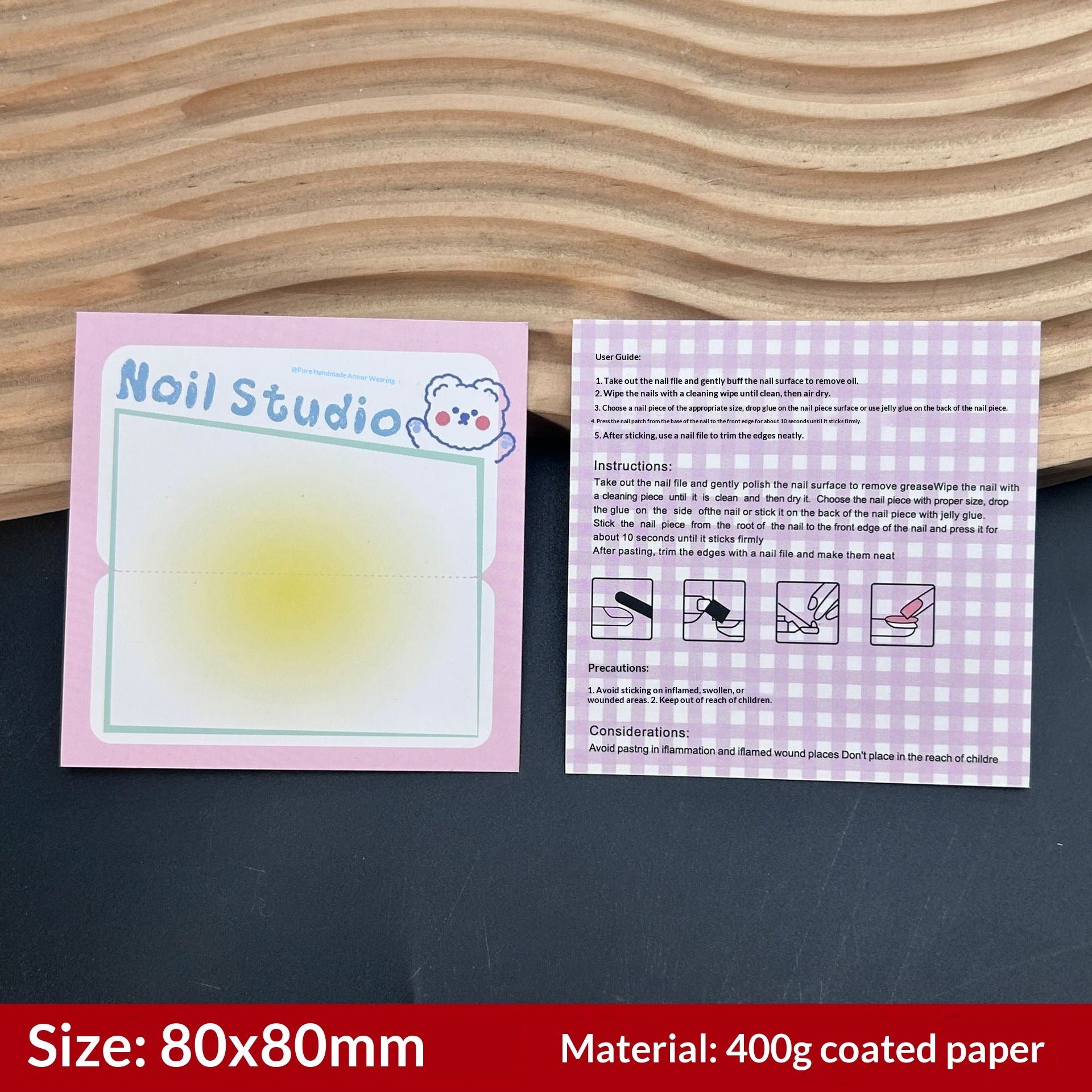 Classic White Display Cards for Press On Nail Sets (MOQ=50)