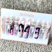 365nails: "Sweet Whimsy" – 3D Cartoon Figure Handmade Coffin Nails-5.5cm
