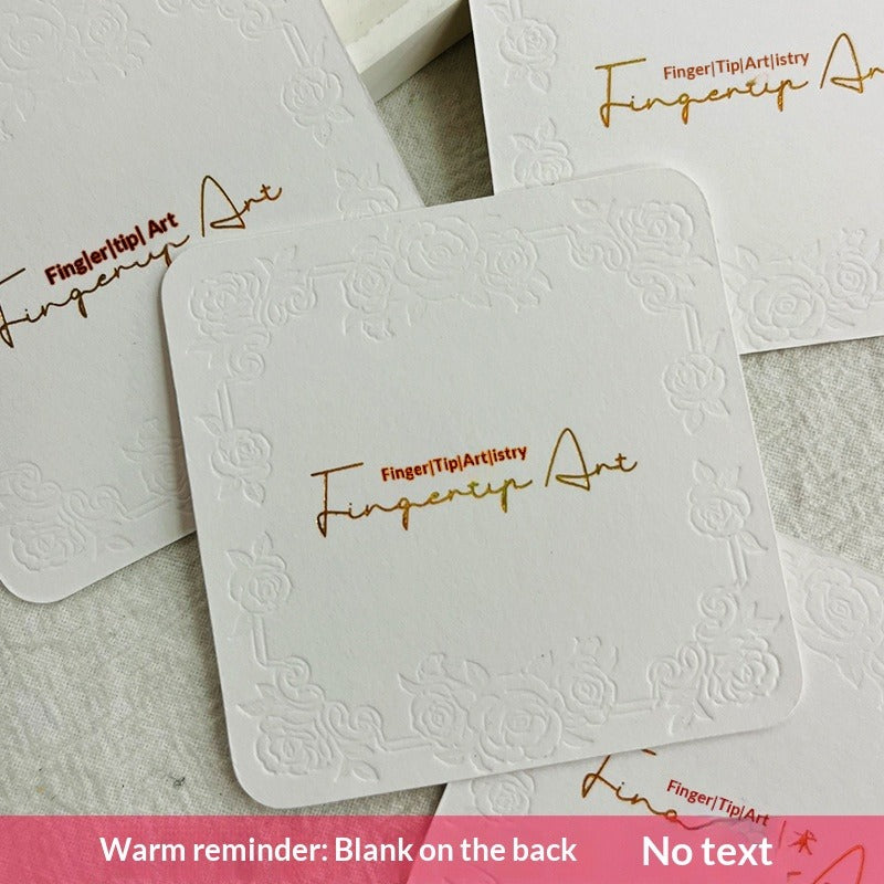 Embossed Cotton Paper Display Cards for Press On Nails (MOQ=50)