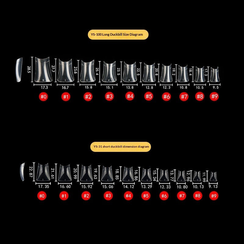 Drama Collection: "YS-100 Long Duck" – Long Duck Bill Nail Tips (500pcs Bag)