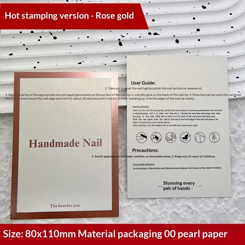 Custom Printed Display Cards for Press On Nail Packaging (MOQ=50)