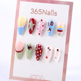 Colorful Candy-Inspired Press-On Nails with Dots and Fun Details