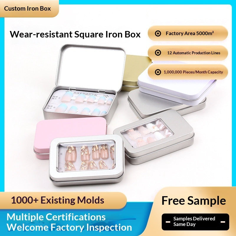 Custom Metal Press On Nail Storage Tin (MOQ=10)