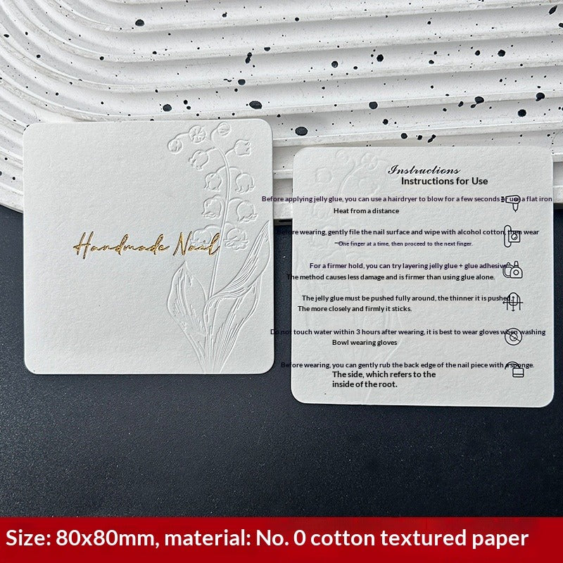 Classic White Display Cards for Press On Nail Sets (MOQ=50)