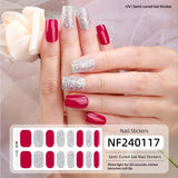Semi-Cured Gel Nail Strips French Gradient Soft Glossy Design (MOQ=3)