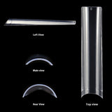 Nail Tips Amazon popular nail piece NO C extended water pipe nail patch 504 pieces boxed transparent semi-sticker XXXL fake nails