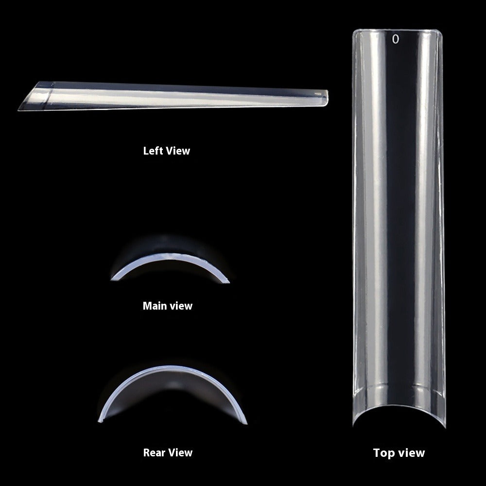 Nail Tips Amazon popular nail piece NO C extended water pipe nail patch 504 pieces boxed transparent semi-sticker XXXL fake nails