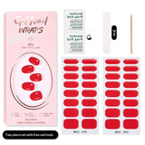 Semi-Cured Gel Nail Strips Pure Solid Glitter Glossy Design (MOQ=3)