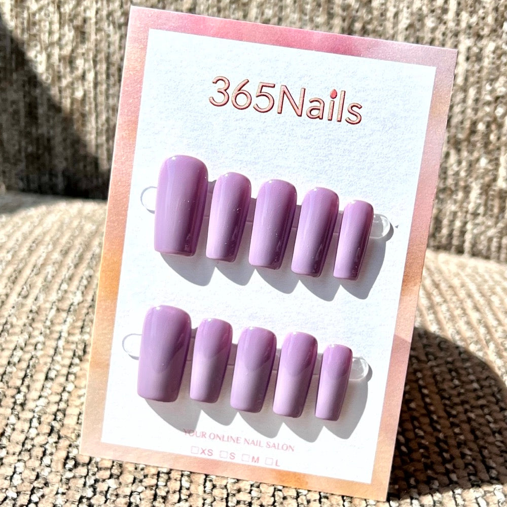 "Structured Medium Square" - Solid Color Handmade Nails (20 Colors Available)
