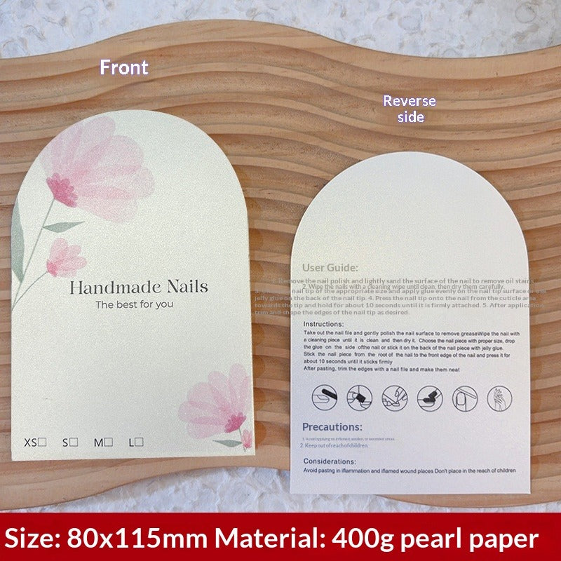 Arch Pearl Shimmer Press On Nail Display Cards (MOQ=50)