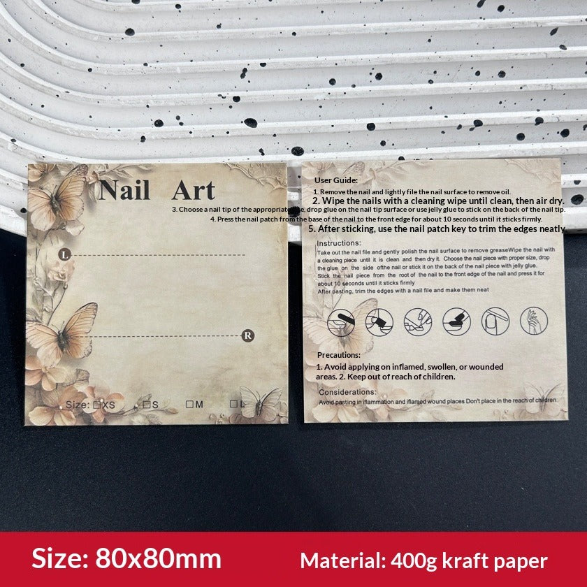 Classic White Display Cards for Press On Nail Sets (MOQ=50)