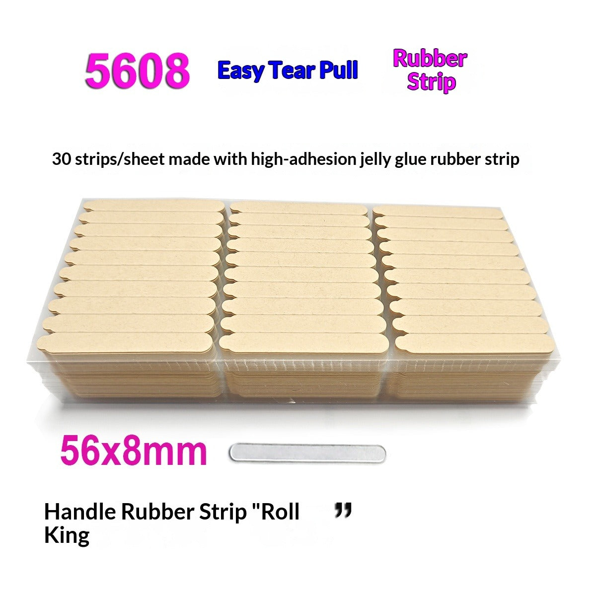 Crystal adhesive strips for press-on nail display cards