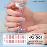 Semi-Cured Gel Nail Strips Pure Color Mismatch Pastel Glossy Set (MOQ=3)