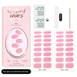 Semi-Cured Gel Nail Strips Pure Solid Glitter Glossy Design (MOQ=3)