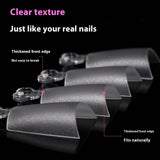 Nail Tips New French matte press on nails pads 240 pieces boxed fake nails short half stickers hand-worn nail pads