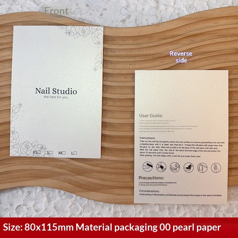 Custom Printed Display Cards for Press On Nail Packaging (MOQ=50)
