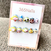 365nails: "Cozy Critters" – 3D Pastel Cartoon Short Square Nails