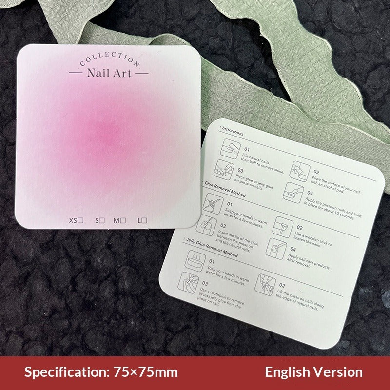 Soft Cotton Texture Press On Nail Display Cards (MOQ=50)